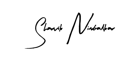 The Arty Signature handwriting style adds charm and authenticity to name Sharvik Nimbalkar. A wonderful choice for personal thank-you notes. Sharvik Nimbalkar signature style 8 images and pictures png