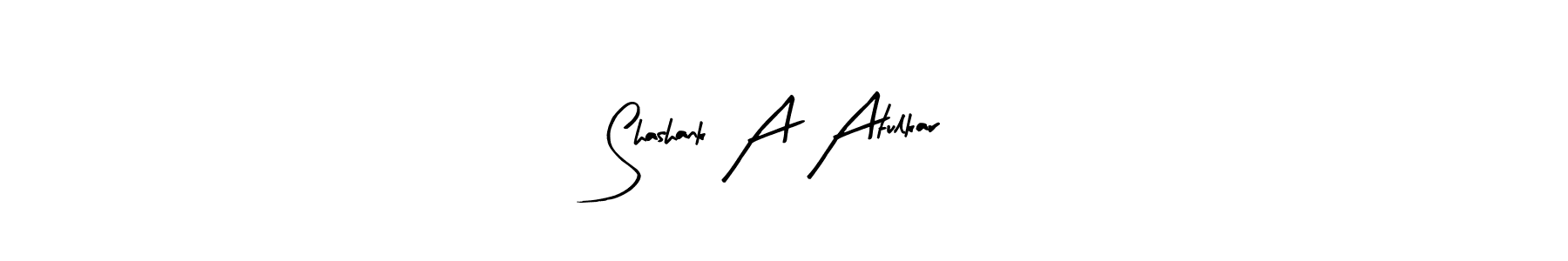 Similarly Arty Signature is the best handwritten signature design. Signature creator online .You can use it as an online autograph creator for name Shashank A Atulkar. Shashank A Atulkar signature style 8 images and pictures png