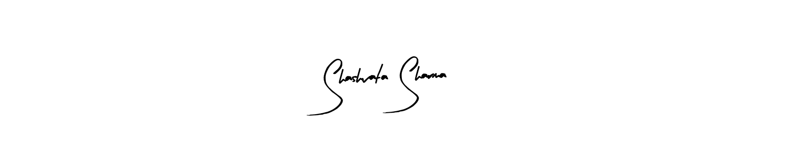 The best way (Arty Signature) to make a short signature is to pick only two or three words in your name. The name Shashvata Sharma include a total of six letters. For converting this name. Shashvata Sharma signature style 8 images and pictures png