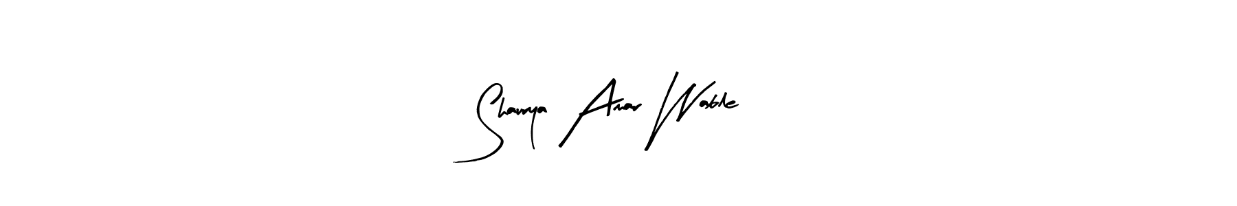 if you are searching for the best signature style for your name Shaurya Amar Wable. so please give up your signature search. here we have designed multiple signature styles  using Arty Signature. Shaurya Amar Wable signature style 8 images and pictures png