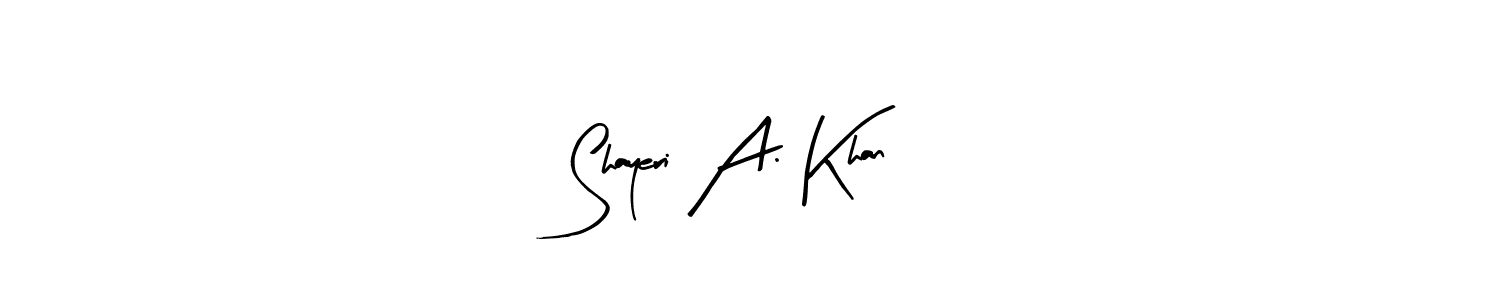 Make a beautiful signature design for name Shayeri A. Khan. With this signature (Arty Signature) style, you can create a handwritten signature for free. Shayeri A. Khan signature style 8 images and pictures png
