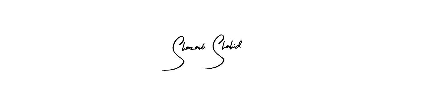 Similarly Arty Signature is the best handwritten signature design. Signature creator online .You can use it as an online autograph creator for name Shazaib Shahid. Shazaib Shahid signature style 8 images and pictures png