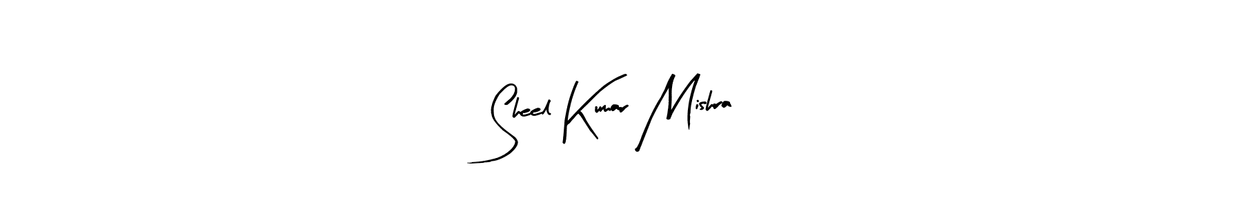 How to make Sheel Kumar Mishra name signature. Use Arty Signature style for creating short signs online. This is the latest handwritten sign. Sheel Kumar Mishra signature style 8 images and pictures png