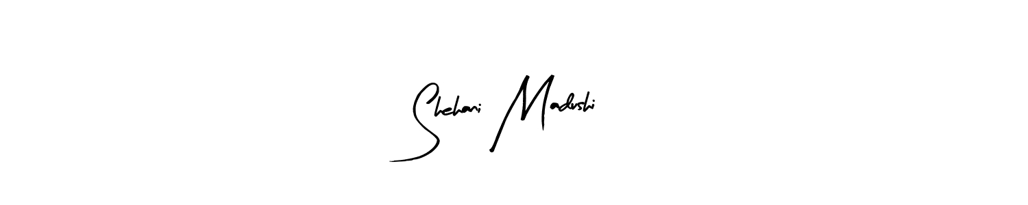 Shehani Madushi stylish signature style. Best Handwritten Sign (Arty Signature) for my name. Handwritten Signature Collection Ideas for my name Shehani Madushi. Shehani Madushi signature style 8 images and pictures png