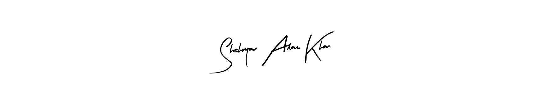 You should practise on your own different ways (Arty Signature) to write your name (Shehryar Alam Khan) in signature. don't let someone else do it for you. Shehryar Alam Khan signature style 8 images and pictures png