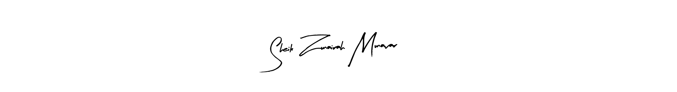 Use a signature maker to create a handwritten signature online. With this signature software, you can design (Arty Signature) your own signature for name Sheik Zunairah Munavar. Sheik Zunairah Munavar signature style 8 images and pictures png