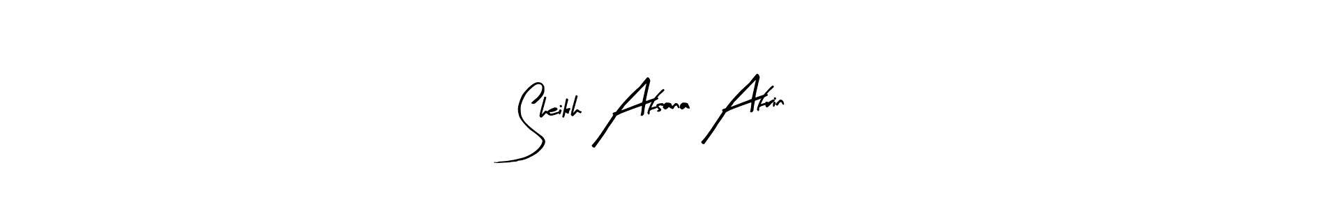 How to make Sheikh Afsana Afrin name signature. Use Arty Signature style for creating short signs online. This is the latest handwritten sign. Sheikh Afsana Afrin signature style 8 images and pictures png