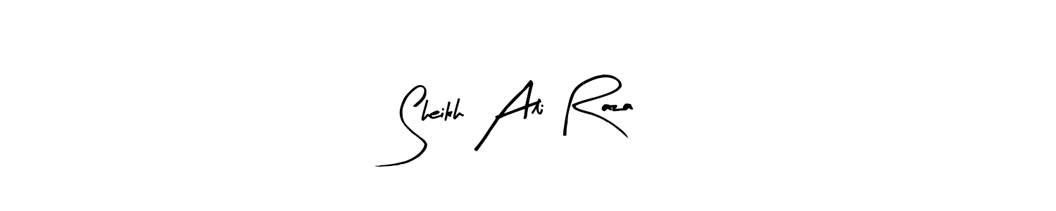 Make a beautiful signature design for name Sheikh Ali Raza. With this signature (Arty Signature) style, you can create a handwritten signature for free. Sheikh Ali Raza signature style 8 images and pictures png