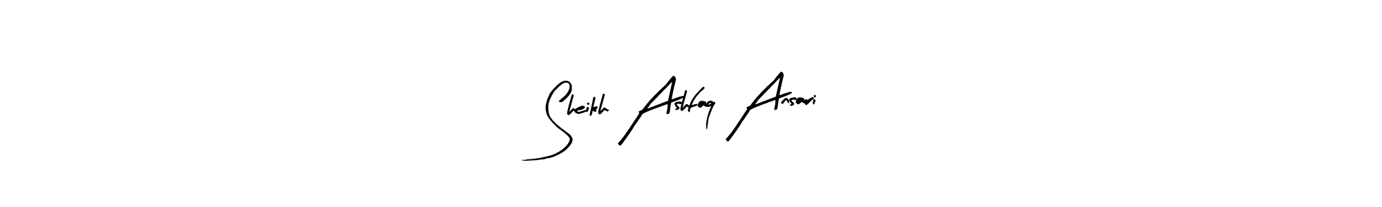 Make a beautiful signature design for name Sheikh Ashfaq Ansari. With this signature (Arty Signature) style, you can create a handwritten signature for free. Sheikh Ashfaq Ansari signature style 8 images and pictures png