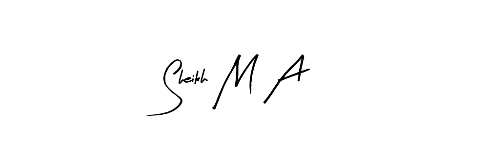 Also You can easily find your signature by using the search form. We will create Sheikh M A name handwritten signature images for you free of cost using Arty Signature sign style. Sheikh M A signature style 8 images and pictures png