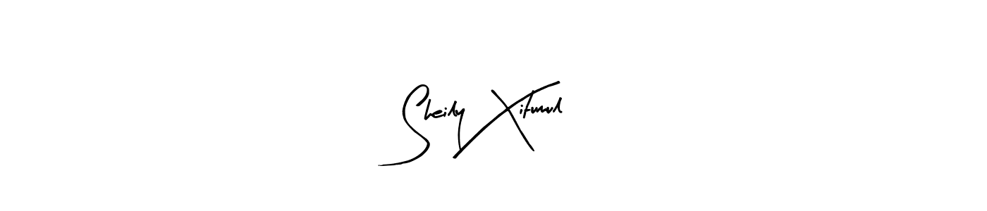 How to make Sheily Xitumul name signature. Use Arty Signature style for creating short signs online. This is the latest handwritten sign. Sheily Xitumul signature style 8 images and pictures png