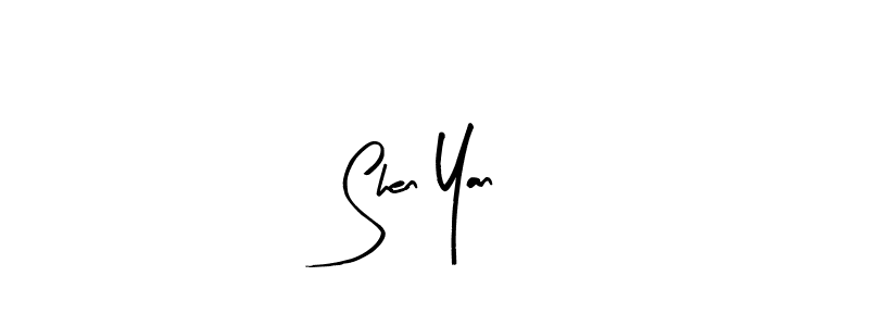 Shen Yan stylish signature style. Best Handwritten Sign (Arty Signature) for my name. Handwritten Signature Collection Ideas for my name Shen Yan. Shen Yan signature style 8 images and pictures png