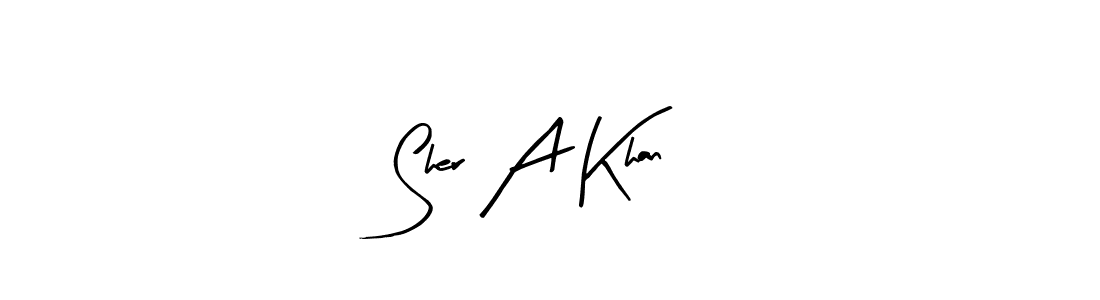 How to make Sher A Khan name signature. Use Arty Signature style for creating short signs online. This is the latest handwritten sign. Sher A Khan signature style 8 images and pictures png