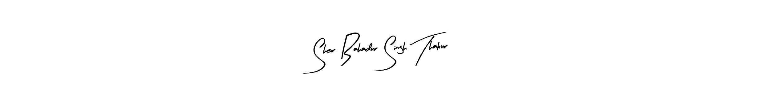 This is the best signature style for the Sher Bahadur Singh Thakur name. Also you like these signature font (Arty Signature). Mix name signature. Sher Bahadur Singh Thakur signature style 8 images and pictures png
