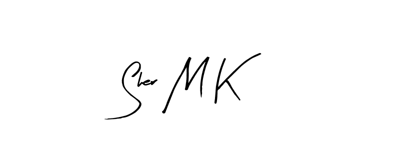 Also You can easily find your signature by using the search form. We will create Sher M K name handwritten signature images for you free of cost using Arty Signature sign style. Sher M K signature style 8 images and pictures png