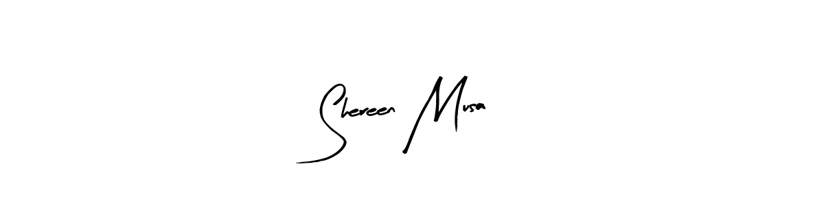 Create a beautiful signature design for name Shereen Musa. With this signature (Arty Signature) fonts, you can make a handwritten signature for free. Shereen Musa signature style 8 images and pictures png