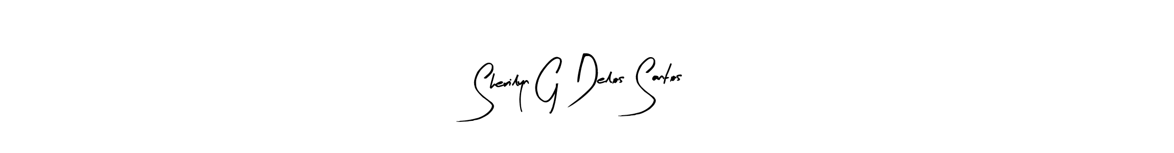 Create a beautiful signature design for name Sherilyn G Delos Santos. With this signature (Arty Signature) fonts, you can make a handwritten signature for free. Sherilyn G Delos Santos signature style 8 images and pictures png