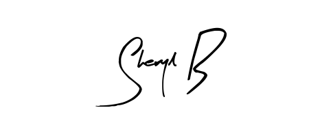 Enhance your business communications with Sheryl B signature in Arty Signature lettering. Clean, modern, and universally compatible. Sheryl B signature style 8 images and pictures png