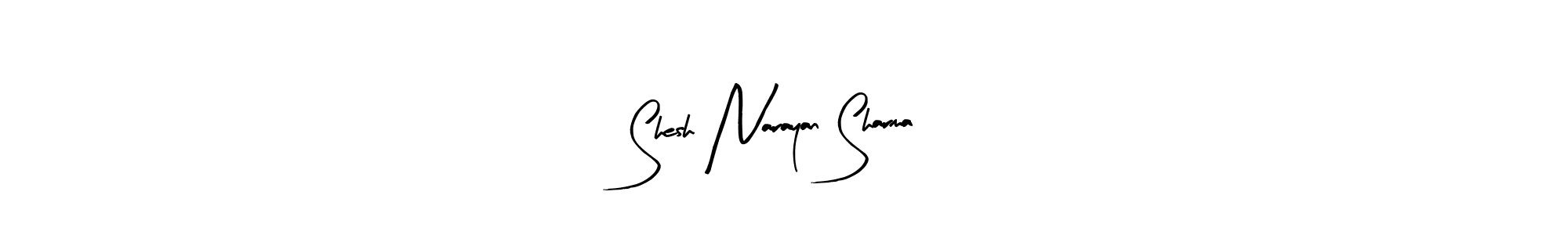 The best way (Arty Signature) to make a short signature is to pick only two or three words in your name. The name Shesh Narayan Sharma include a total of six letters. For converting this name. Shesh Narayan Sharma signature style 8 images and pictures png