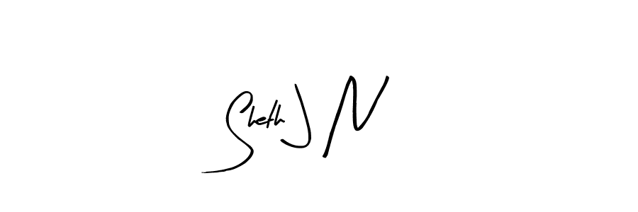 Use a signature maker to create a handwritten signature online. With this signature software, you can design (Arty Signature) your own signature for name Sheth J N. Sheth J N signature style 8 images and pictures png