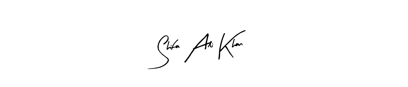 How to make Shifa Ali Khan name signature. Use Arty Signature style for creating short signs online. This is the latest handwritten sign. Shifa Ali Khan signature style 8 images and pictures png