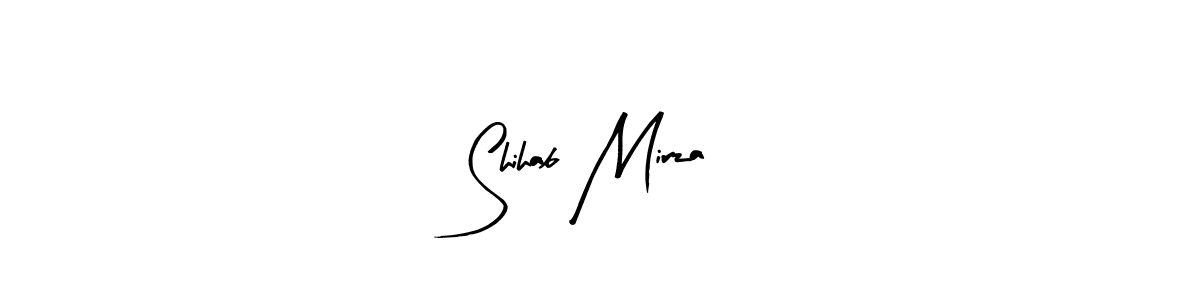 Shihab Mirza stylish signature style. Best Handwritten Sign (Arty Signature) for my name. Handwritten Signature Collection Ideas for my name Shihab Mirza. Shihab Mirza signature style 8 images and pictures png