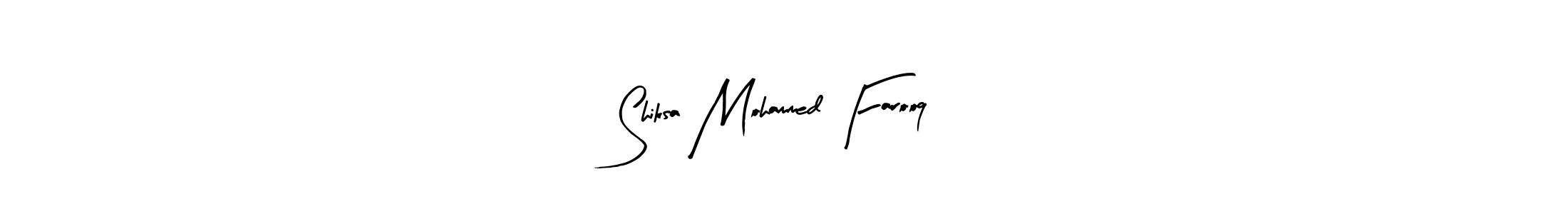 Also we have Shiksa Mohammed Farooq name is the best signature style. Create professional handwritten signature collection using Arty Signature autograph style. Shiksa Mohammed Farooq signature style 8 images and pictures png