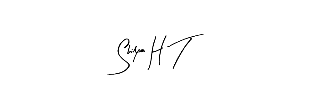 Similarly Arty Signature is the best handwritten signature design. Signature creator online .You can use it as an online autograph creator for name Shilpa H T. Shilpa H T signature style 8 images and pictures png