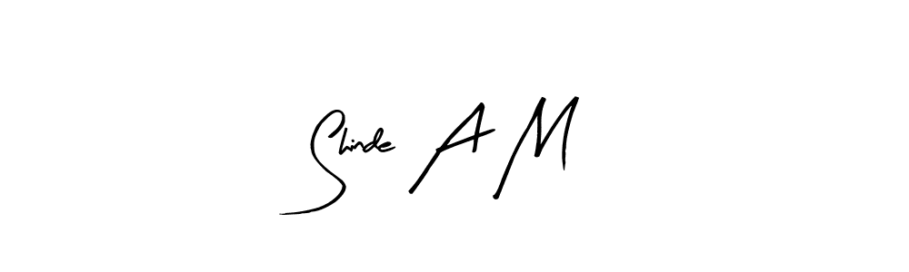 The best way (Arty Signature) to make a short signature is to pick only two or three words in your name. The name Shinde A M include a total of six letters. For converting this name. Shinde A M signature style 8 images and pictures png