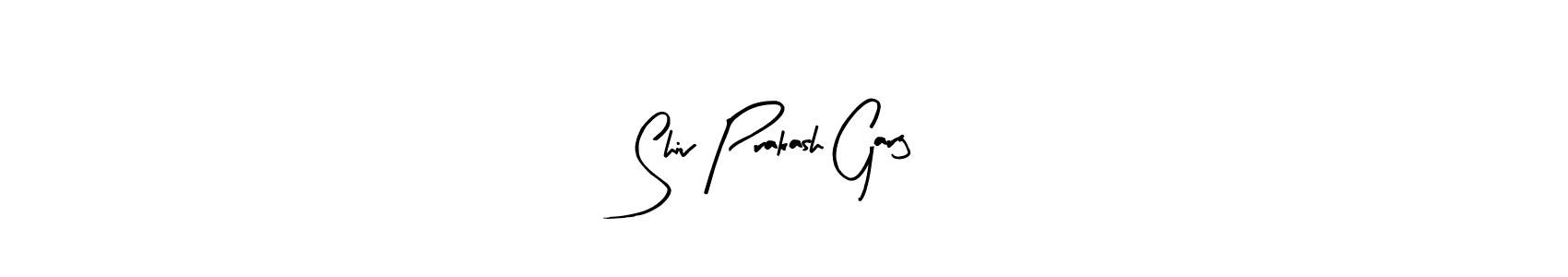 Arty Signature is a professional signature style that is perfect for those who want to add a touch of class to their signature. It is also a great choice for those who want to make their signature more unique. Get Shiv Prakash Garg name to fancy signature for free. Shiv Prakash Garg signature style 8 images and pictures png