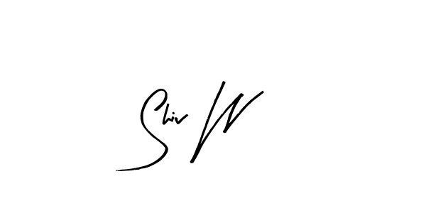 How to make Shiv W name signature. Use Arty Signature style for creating short signs online. This is the latest handwritten sign. Shiv W signature style 8 images and pictures png