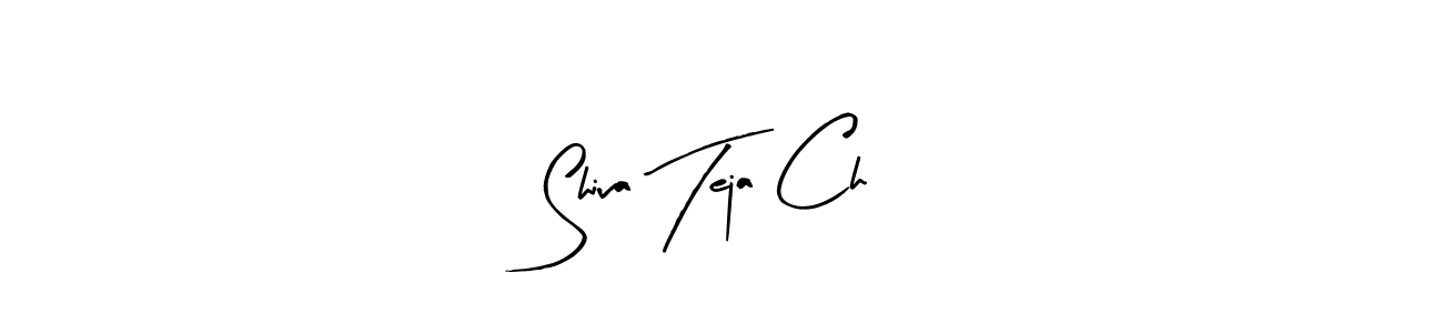 You can use this online signature creator to create a handwritten signature for the name Shiva Teja Ch. This is the best online autograph maker. Shiva Teja Ch signature style 8 images and pictures png
