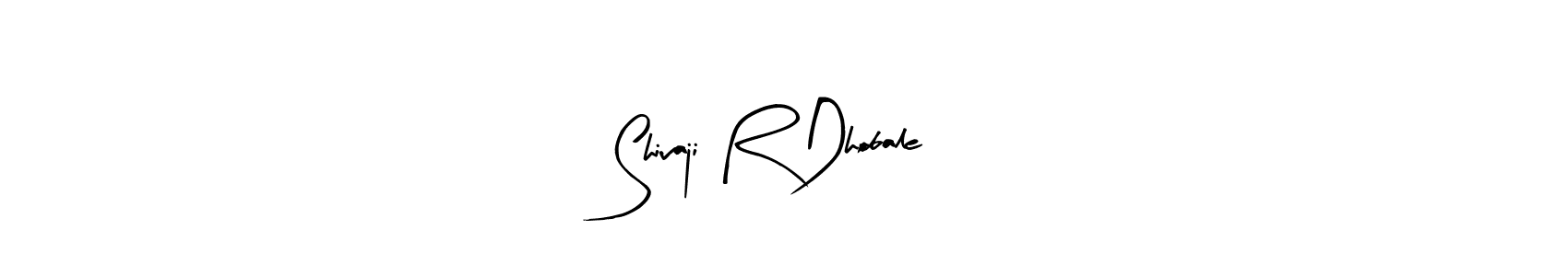 How to make Shivaji R Dhobale name signature. Use Arty Signature style for creating short signs online. This is the latest handwritten sign. Shivaji R Dhobale signature style 8 images and pictures png