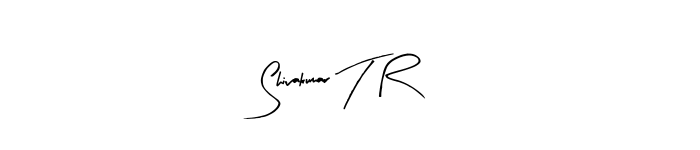This is the best signature style for the Shivakumar T R name. Also you like these signature font (Arty Signature). Mix name signature. Shivakumar T R signature style 8 images and pictures png