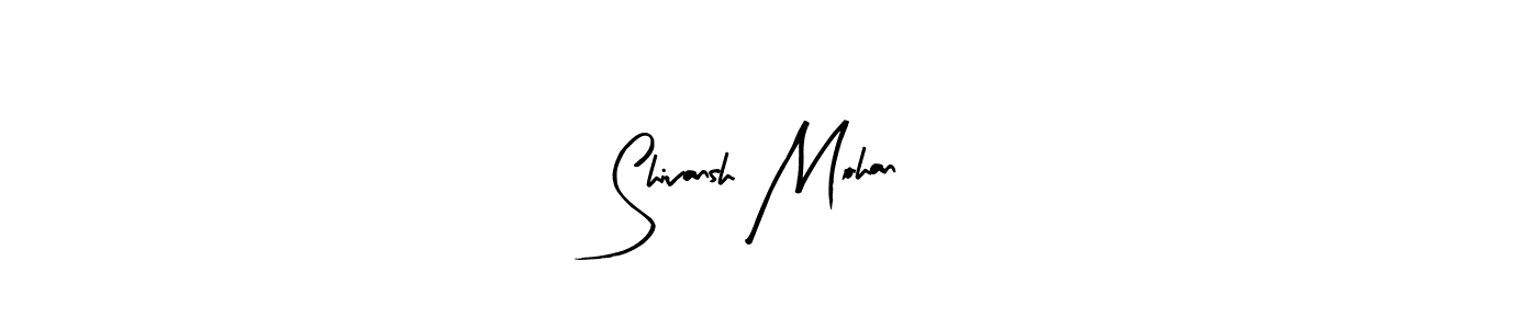 if you are searching for the best signature style for your name Shivansh Mohan. so please give up your signature search. here we have designed multiple signature styles  using Arty Signature. Shivansh Mohan signature style 8 images and pictures png
