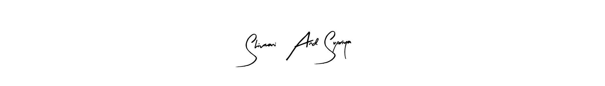 Also You can easily find your signature by using the search form. We will create Shivmani  And Supriya name handwritten signature images for you free of cost using Arty Signature sign style. Shivmani  And Supriya signature style 8 images and pictures png