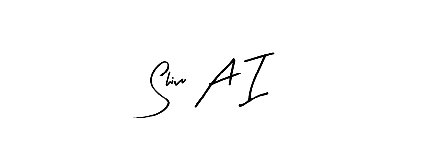 Create a beautiful signature design for name Shivu A I. With this signature (Arty Signature) fonts, you can make a handwritten signature for free. Shivu A I signature style 8 images and pictures png