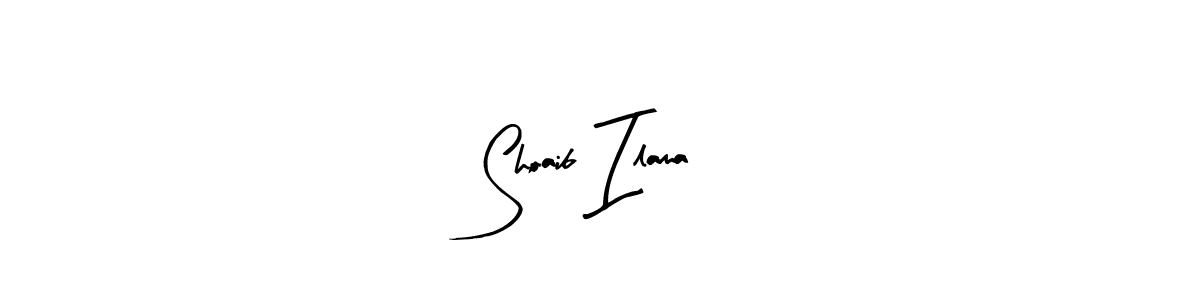 Design your own signature with our free online signature maker. With this signature software, you can create a handwritten (Arty Signature) signature for name Shoaib Ilama. Shoaib Ilama signature style 8 images and pictures png