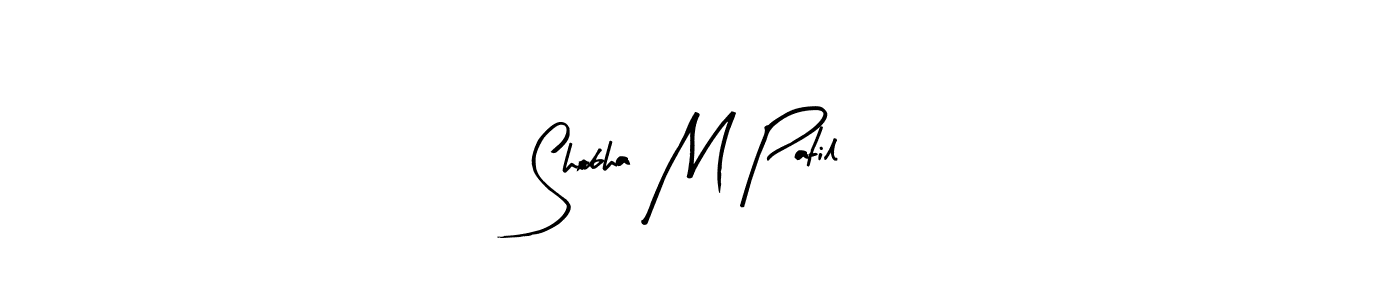 Similarly Arty Signature is the best handwritten signature design. Signature creator online .You can use it as an online autograph creator for name Shobha M Patil. Shobha M Patil signature style 8 images and pictures png