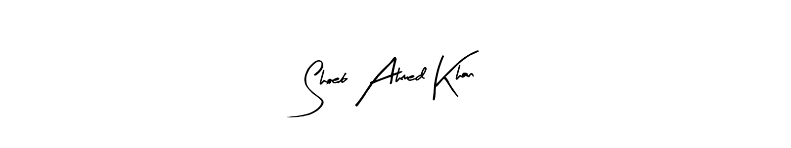 Create a beautiful signature design for name Shoeb Ahmed Khan. With this signature (Arty Signature) fonts, you can make a handwritten signature for free. Shoeb Ahmed Khan signature style 8 images and pictures png
