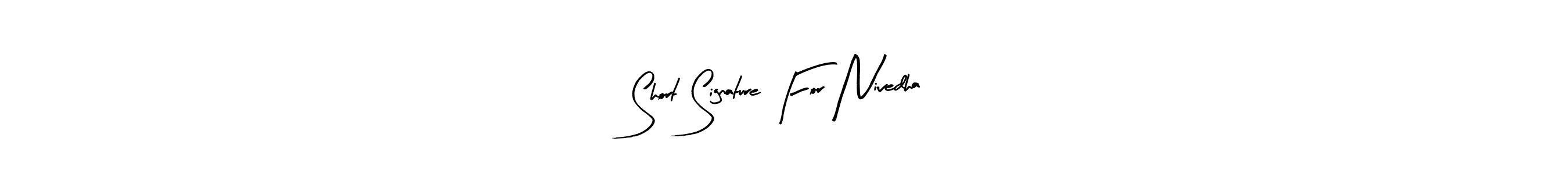 Use a signature maker to create a handwritten signature online. With this signature software, you can design (Arty Signature) your own signature for name Short Signature For Nivedha. Short Signature For Nivedha signature style 8 images and pictures png