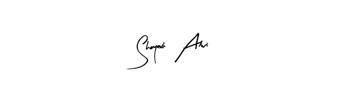 This is the best signature style for the Shoyab  Alvi name. Also you like these signature font (Arty Signature). Mix name signature. Shoyab  Alvi signature style 8 images and pictures png
