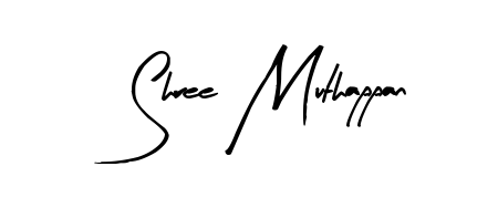 A sleek calligraphic signature for name Shree Muthappan utilizing Arty Signature styling. Great for adding personal signatures to photos and art. Shree Muthappan signature style 8 images and pictures png