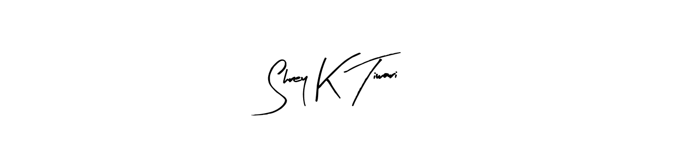 You should practise on your own different ways (Arty Signature) to write your name (Shrey K Tiwari) in signature. don't let someone else do it for you. Shrey K Tiwari signature style 8 images and pictures png