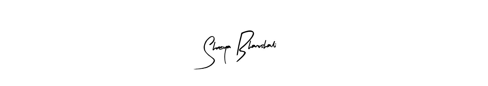 Arty Signature is a professional signature style that is perfect for those who want to add a touch of class to their signature. It is also a great choice for those who want to make their signature more unique. Get Shreya Bhanushali name to fancy signature for free. Shreya Bhanushali signature style 8 images and pictures png