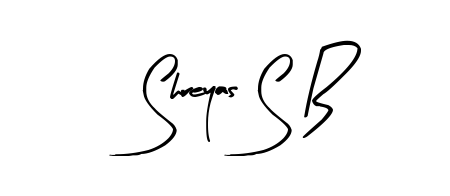 Also we have Shreyas S B name is the best signature style. Create professional handwritten signature collection using Arty Signature autograph style. Shreyas S B signature style 8 images and pictures png