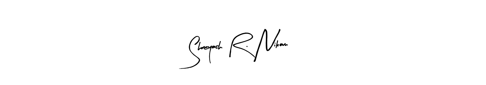 You can use this online signature creator to create a handwritten signature for the name Shreyash R. Nikam. This is the best online autograph maker. Shreyash R. Nikam signature style 8 images and pictures png