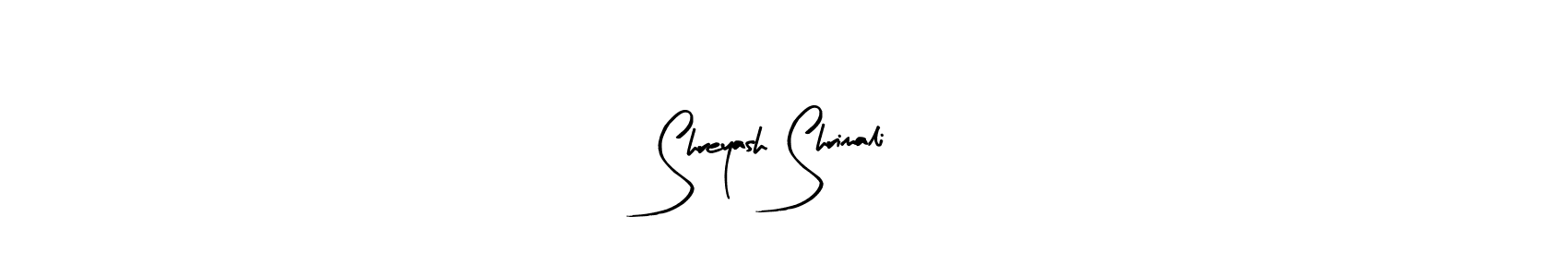 How to make Shreyash Shrimali name signature. Use Arty Signature style for creating short signs online. This is the latest handwritten sign. Shreyash Shrimali signature style 8 images and pictures png