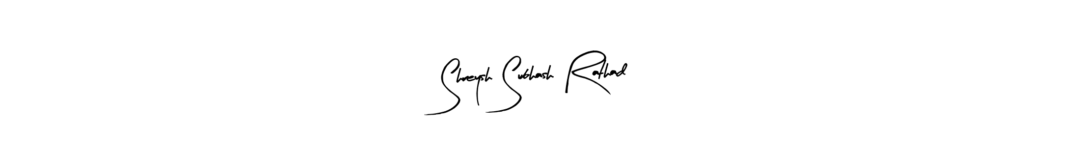 Arty Signature is a professional signature style that is perfect for those who want to add a touch of class to their signature. It is also a great choice for those who want to make their signature more unique. Get Shreysh Subhash Rathad name to fancy signature for free. Shreysh Subhash Rathad signature style 8 images and pictures png