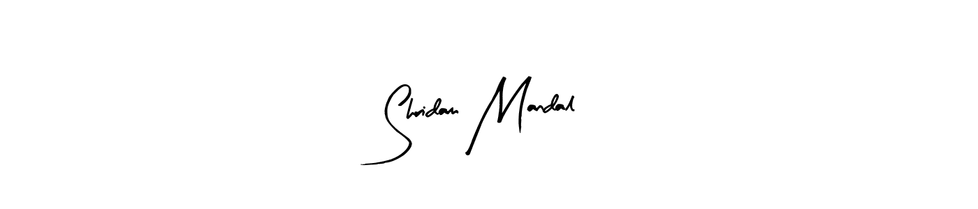 How to make Shridam Mandal name signature. Use Arty Signature style for creating short signs online. This is the latest handwritten sign. Shridam Mandal signature style 8 images and pictures png